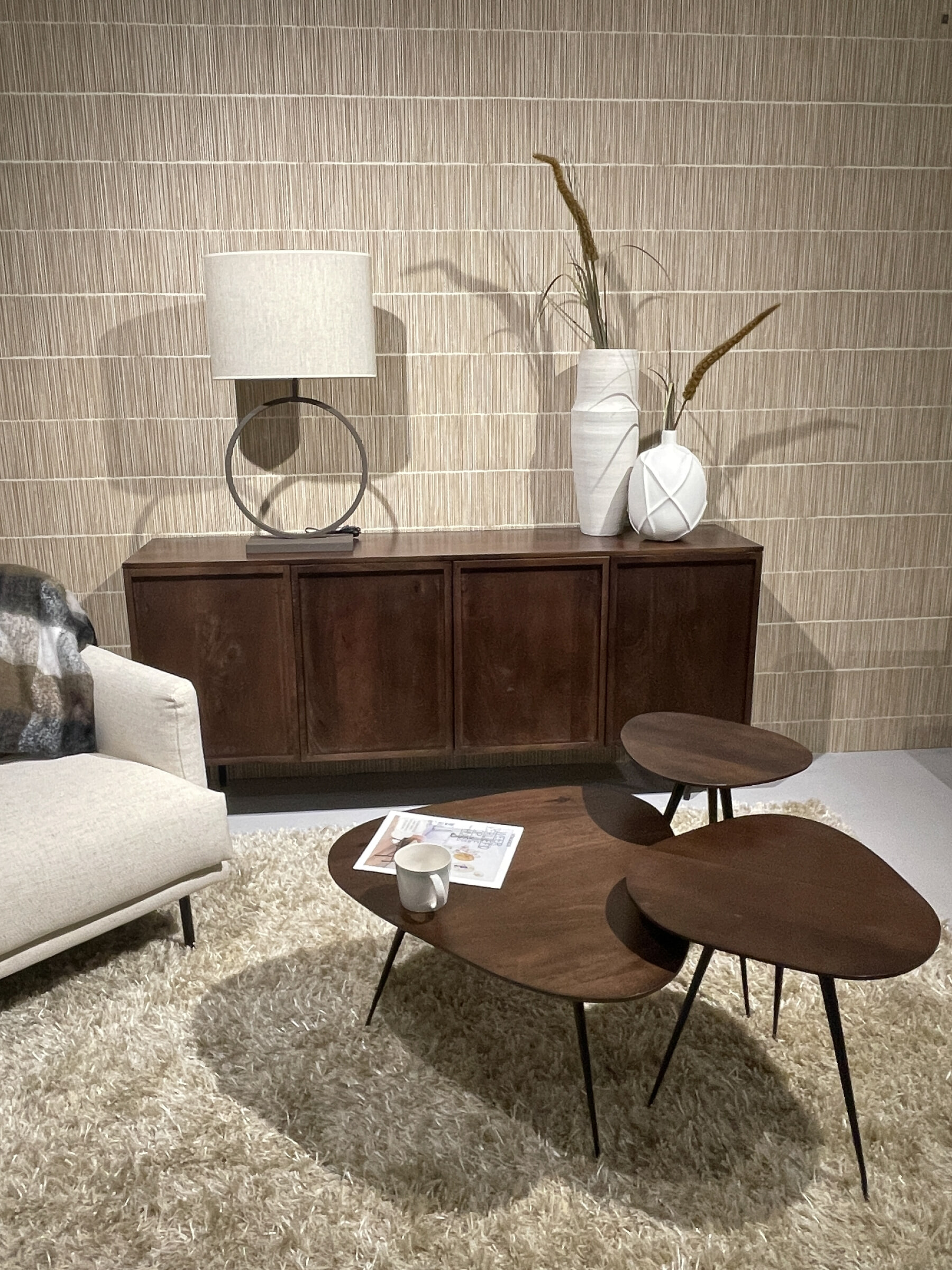 Brix Salontafel 'Loua' Mangohout, Set van 3 stuks, kleur bruin