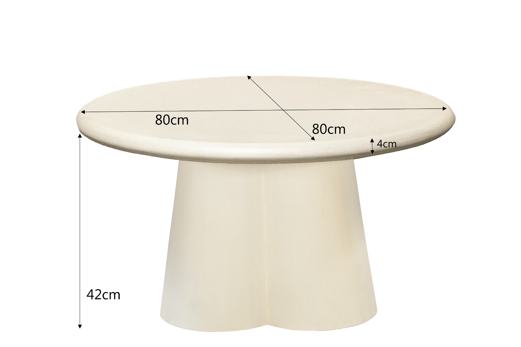 Sohome Ronde Salontafel 'Scottie' Beton, 80cm