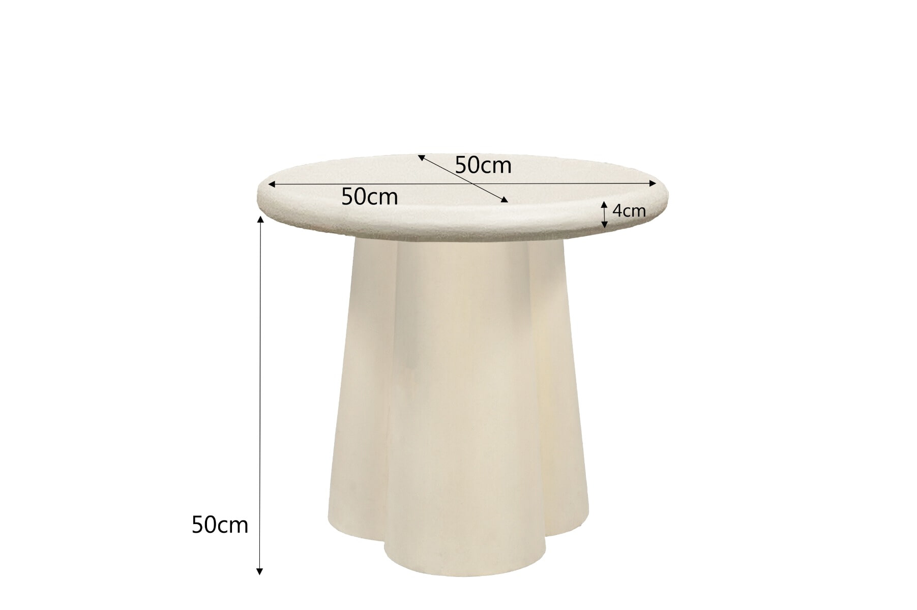 Sohome Ronde Bijzettafel 'Scottie' Beton, 50cm