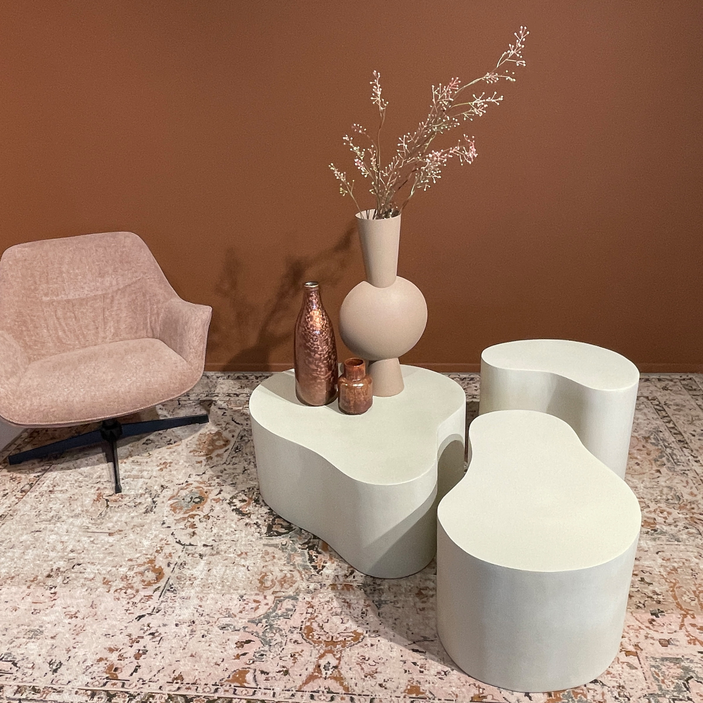 Sohome Organische Salontafel 'Scottie' Beton, 70 x 49cm