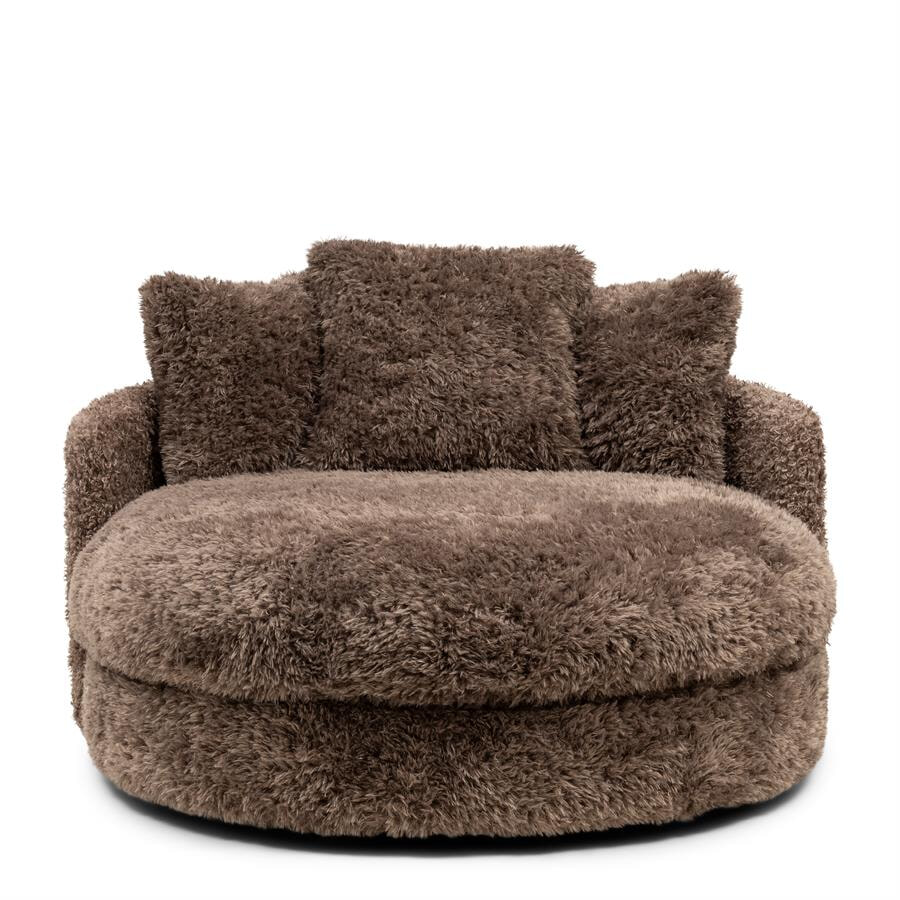 Rivièra Maison Daybed 'Carmin' Poodle Weave, kleur Raccoon Taupe