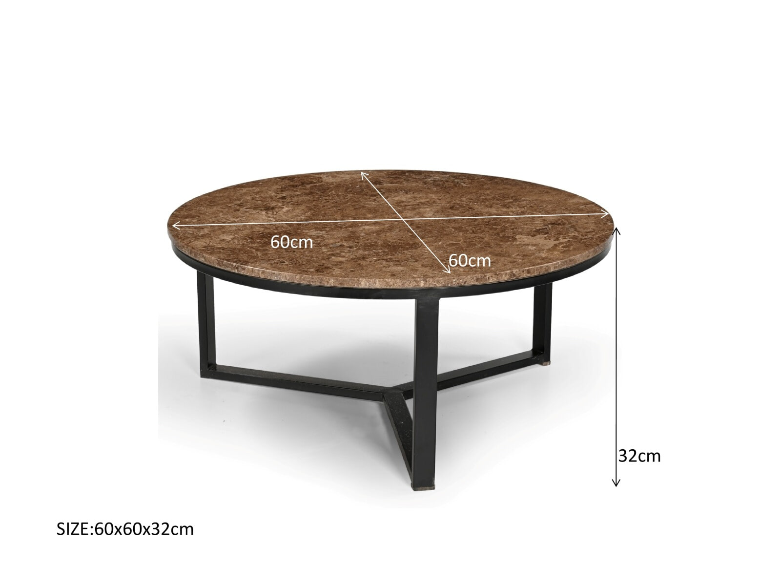 Sohome Ronde Salontafel 'Seven' Marmer, 60cm