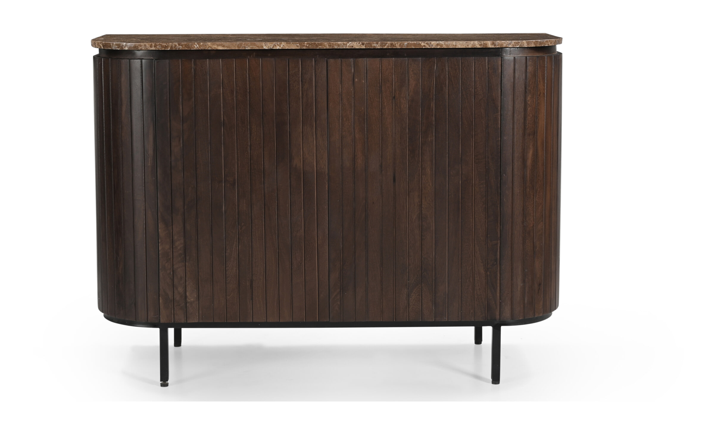 Livingfurn Dressoir 'Noor' Marmer Emperador en mangohout, 115cm