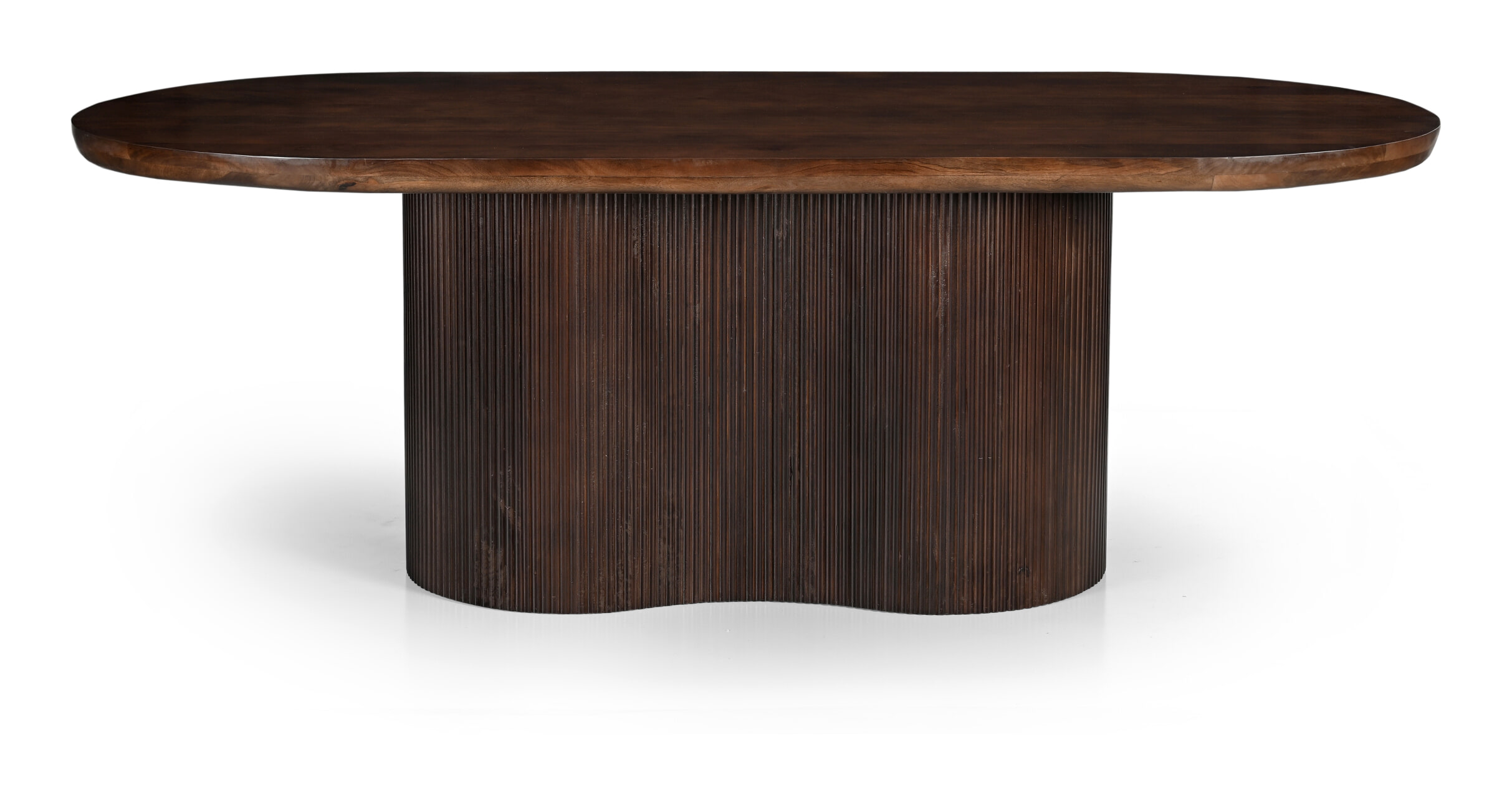 Sohome Ovale Eettafel 'Sadey' Mangohout, 300 x 110cm, kleur Bruin