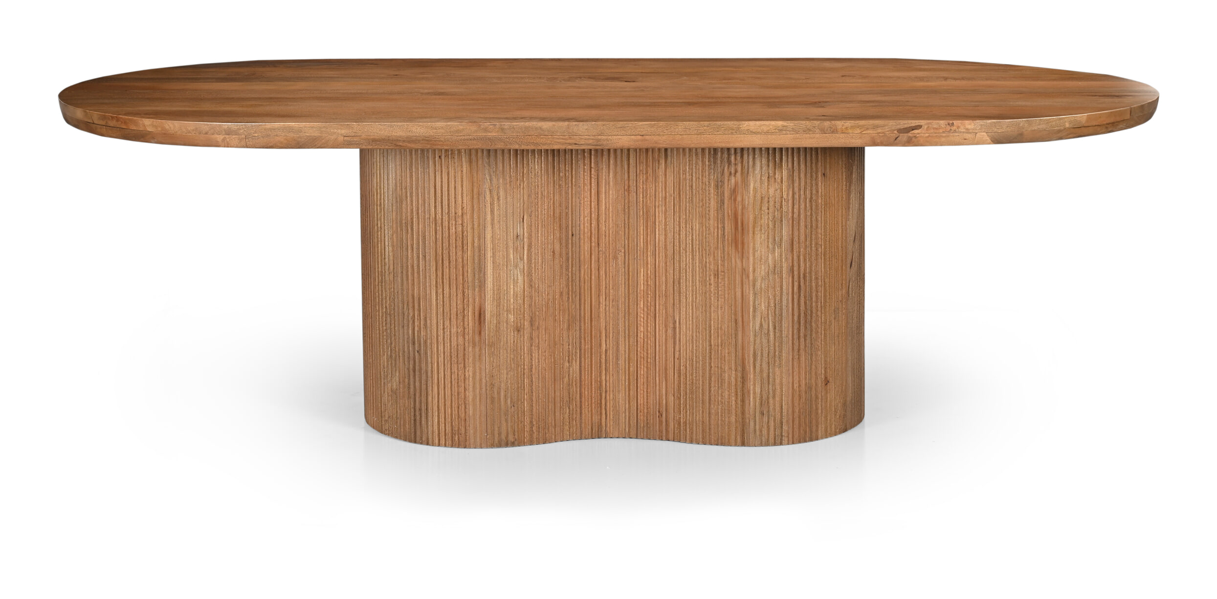 Sohome Ovale Eettafel 'Sadey' Mangohout, 300 x 110cm, kleur Naturel