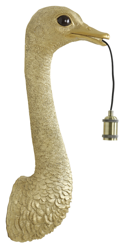 Light & Living Wandlamp 'Ostrich' 72cm, kleur Goud
