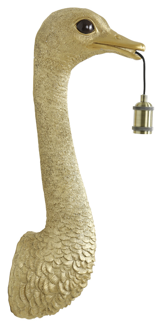 Light & Living Wandlamp 'Ostrich' 72cm, kleur Goud