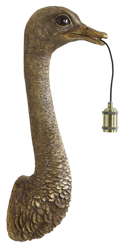 Light & Living Wandlamp 'Ostrich' 72cm, kleur Antiek Brons