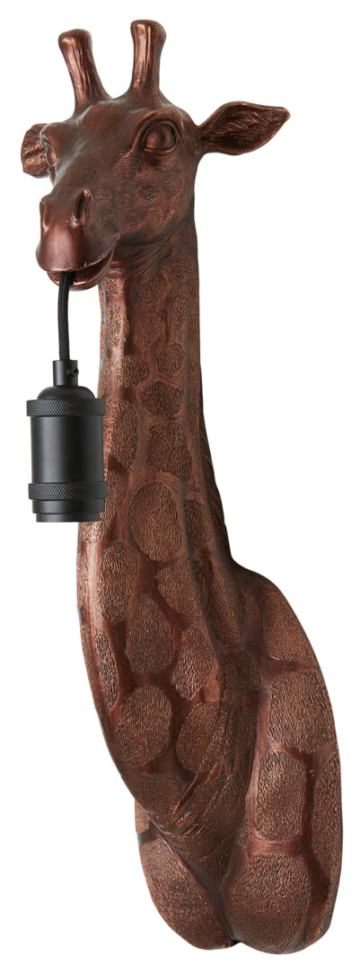 Light & Living Wandlamp Giraffe - Polyresin - Koper - 21 x 61 x 19 cm (BxHxD)