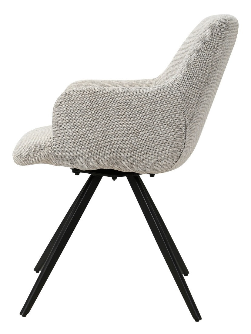 Livingfurn Draaibare Eetkamerstoel 'Doreen' kleur Naturel