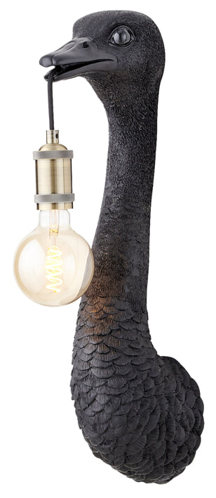Light & Living Wandlamp 'Ostrich' 57cm, kleur Zwart