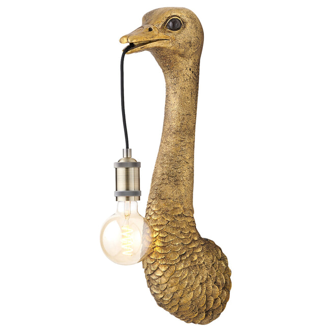 Light & Living Wandlamp 'Ostrich', 57.5cm, kleur Antiek Brons