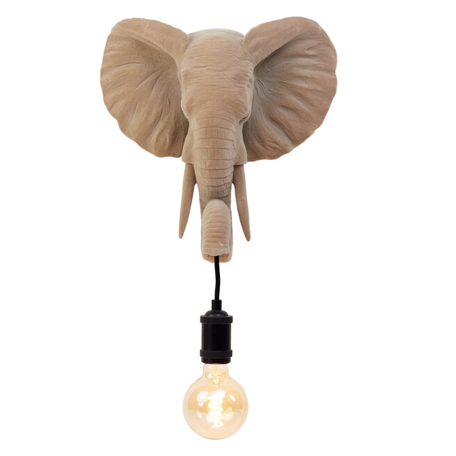 Light & Living Wandlamp 'Elephant' Velvet, kleur Zand
