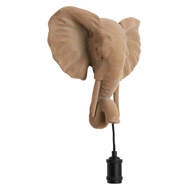Light & Living Wandlamp 'Elephant' Velvet, kleur Zand
