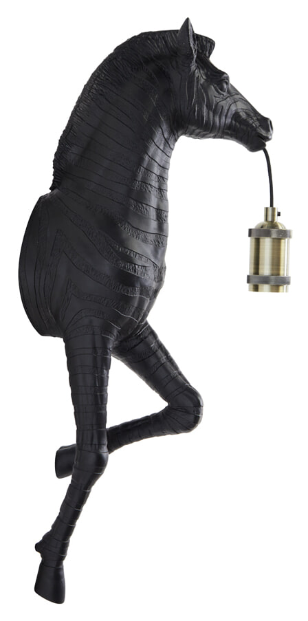 Light&living Wandlamp 23,5x16x60 cm ZEBRA mat zwart