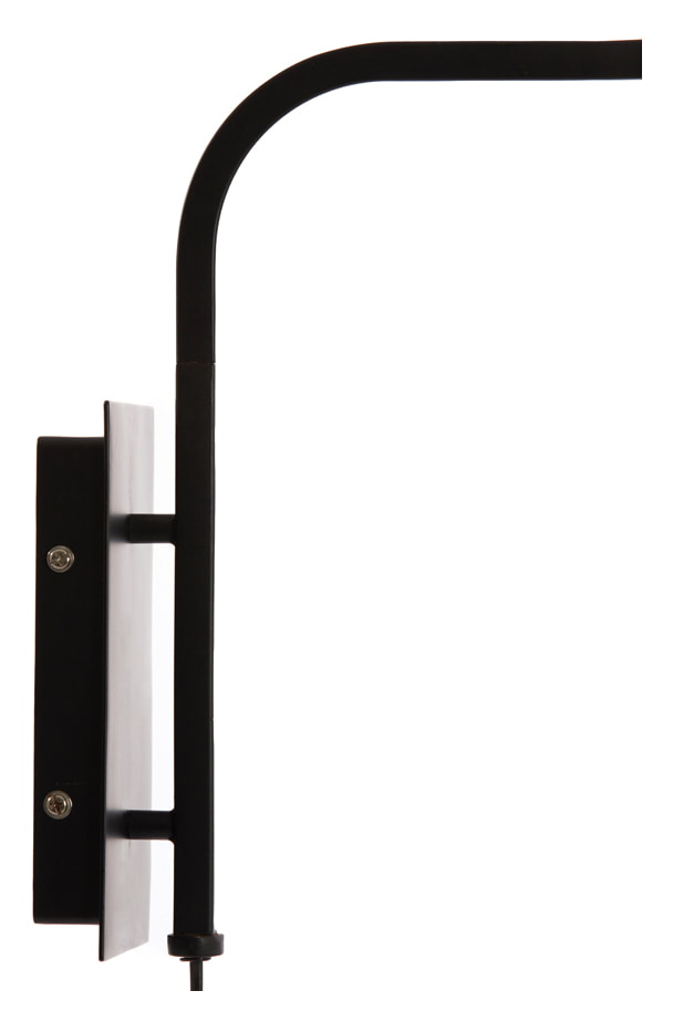 Light & Living Wandlamp 'Lyra' kleur Naturel/Mat Zwart