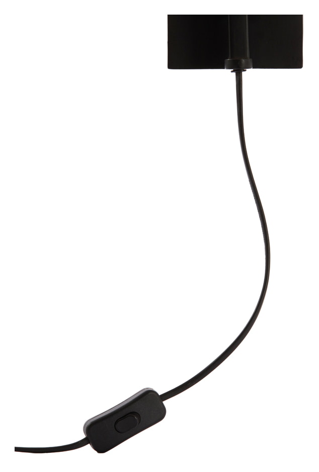 Light & Living Wandlamp 'Lyra' kleur Naturel/Mat Zwart