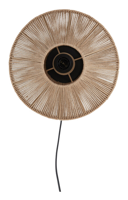 Light & Living Wandlamp 'Lyra' Ø31cm, kleur Naturel/Mat Zwart