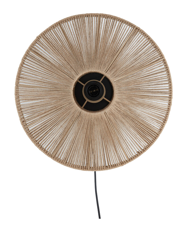 Light & Living Wandlamp 'Lyra' Ø43cm, kleur Naturel/Mat Zwart