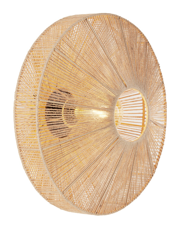 Light & Living Wandlamp 'Lyra' Ø43cm, kleur Naturel/Mat Zwart
