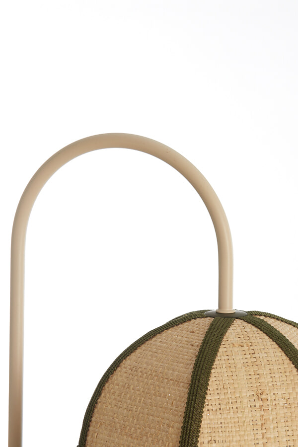 Light & Living Wandlamp 'Sulina' Raffia, kleur Naturel/Groen
