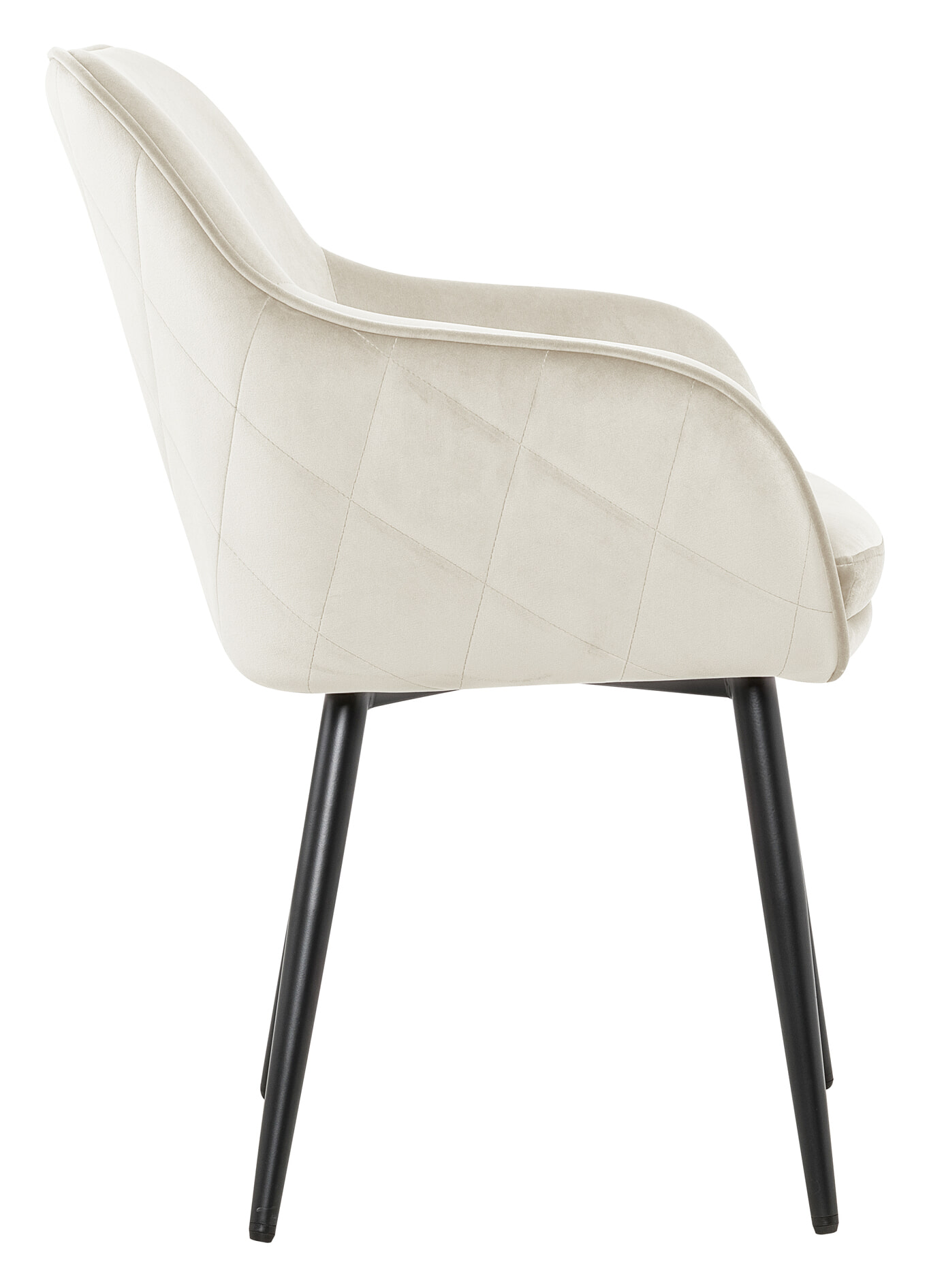 Artistiq Eetkamerstoel 'Juna' Velvet, kleur beige