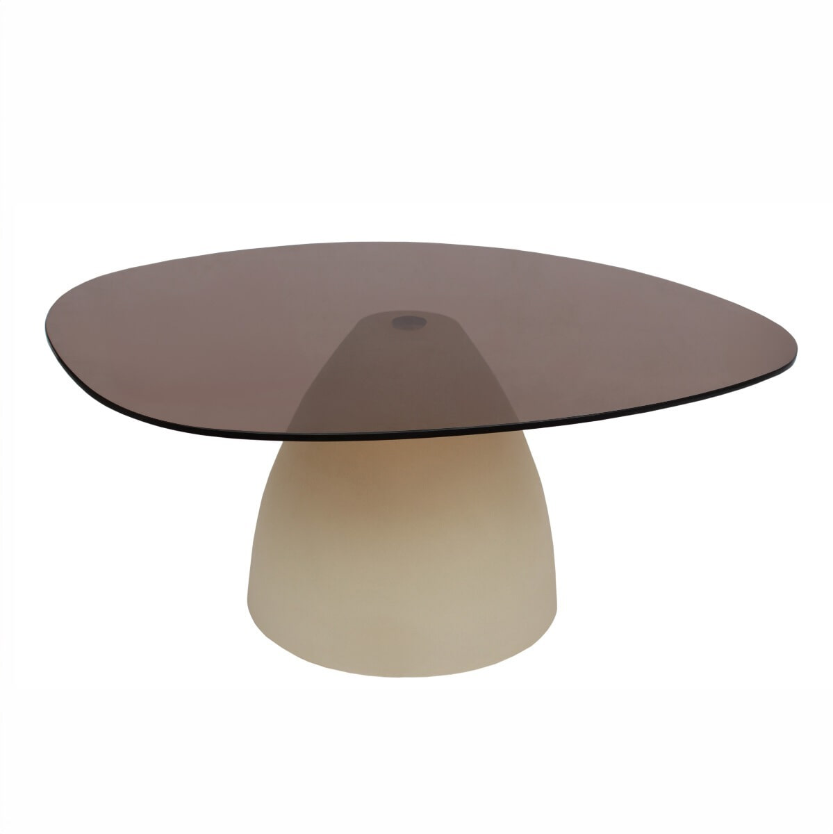 Sohome Organische Salontafel 'Jacky' Glas en betonlook, 86 x 76cm