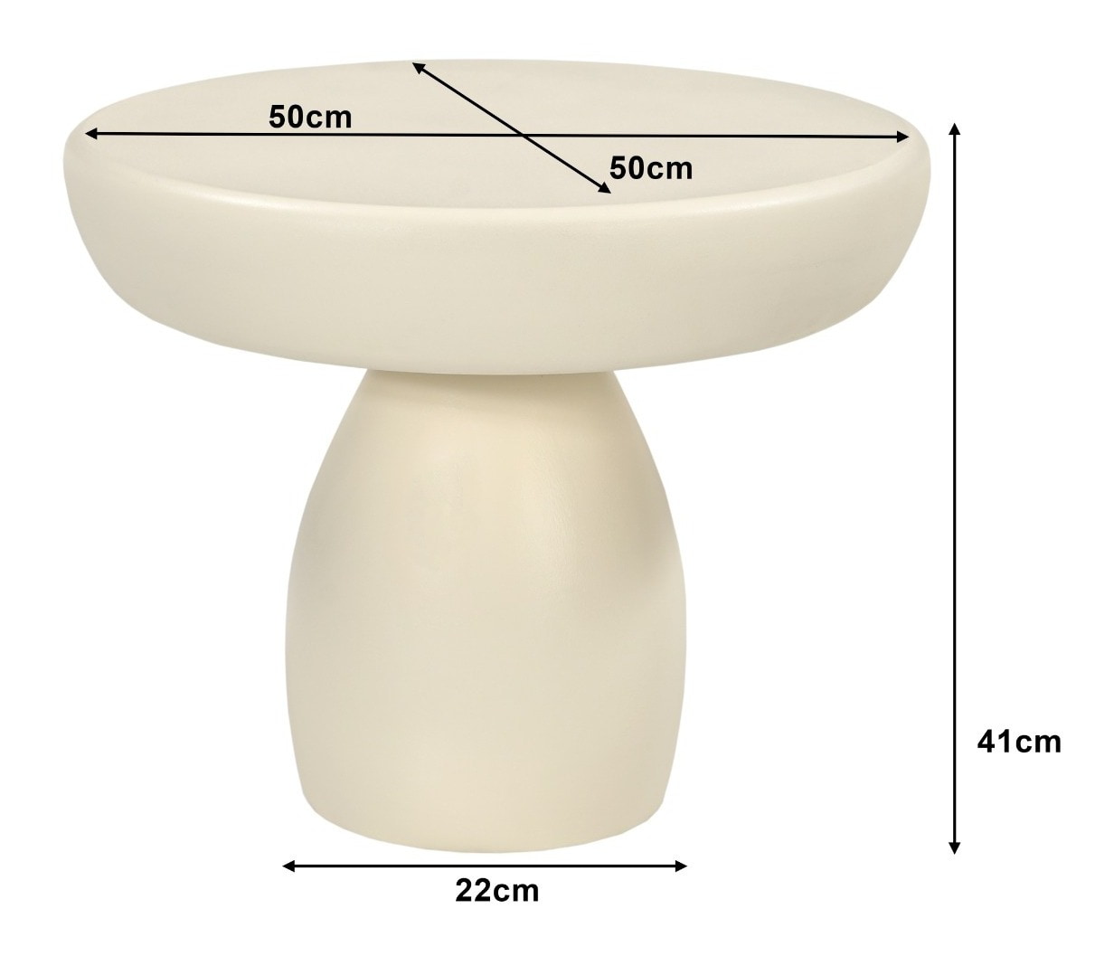 Sohome Ronde Salontafel 'Jake' Beton, 50cm