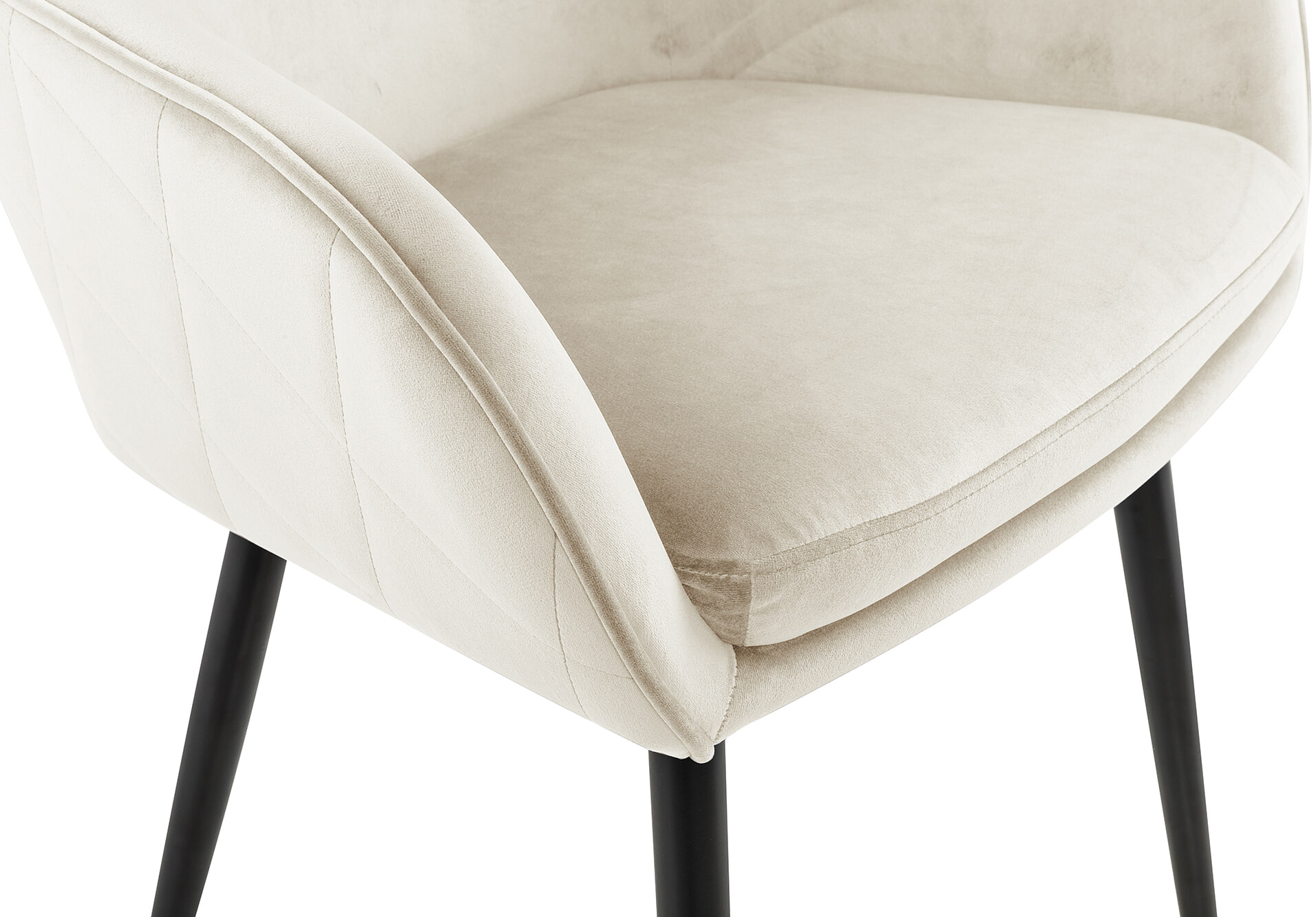 Artistiq Eetkamerstoel 'Juna' Velvet, kleur beige