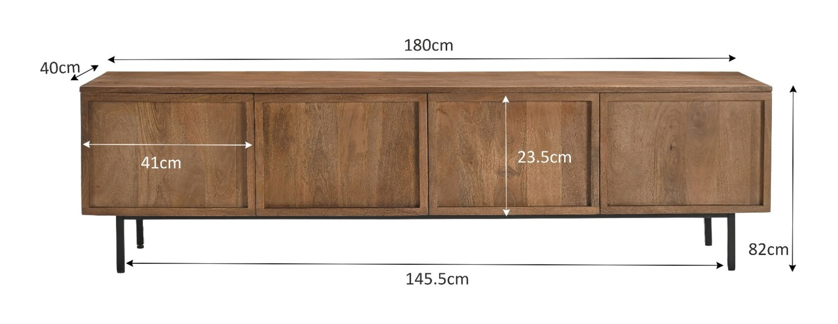 Livingfurn TV-meubel 'Elan' Mangohout, 180cm