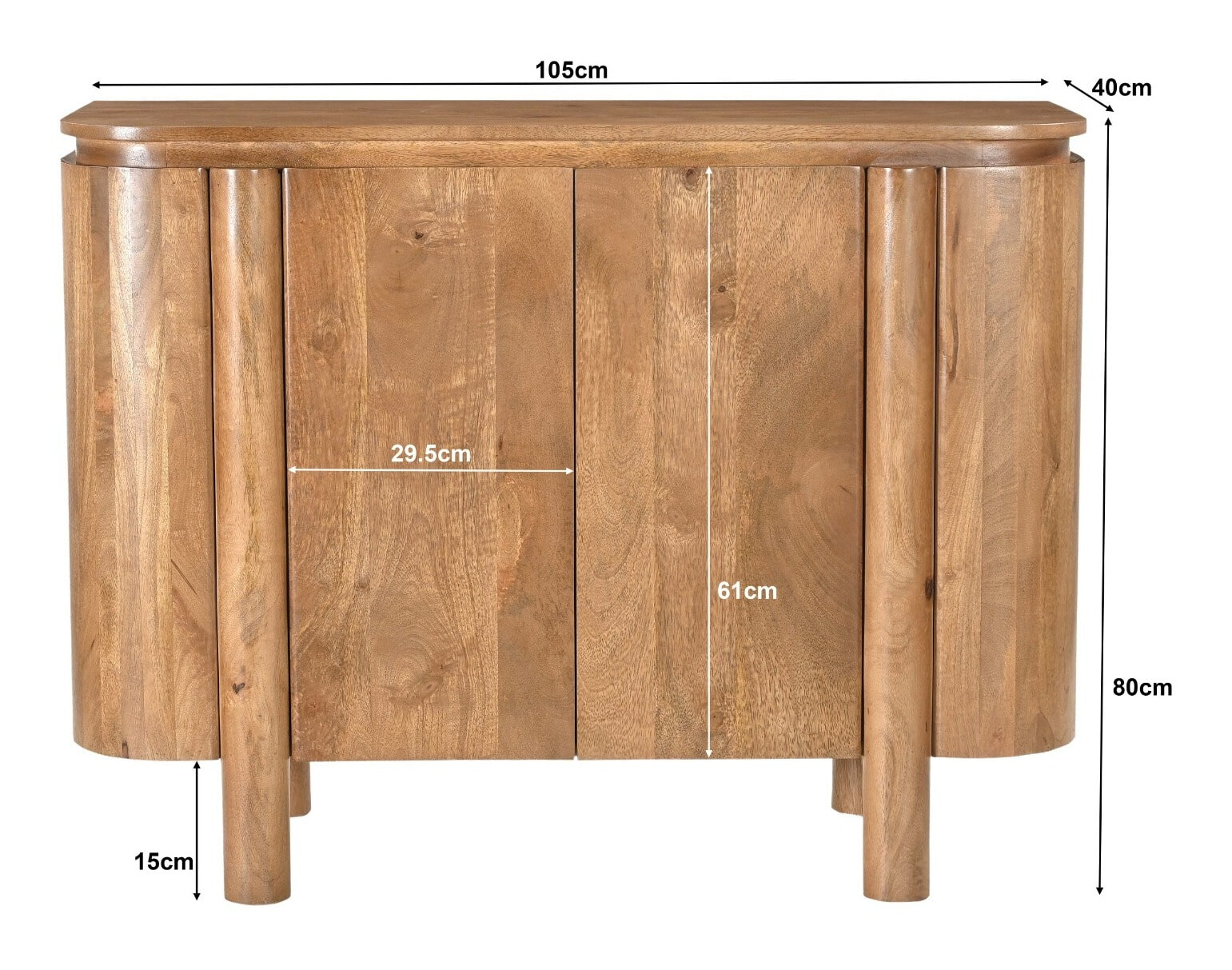 Livingfurn Dressoir 'Salano' Mangohout, 105cm