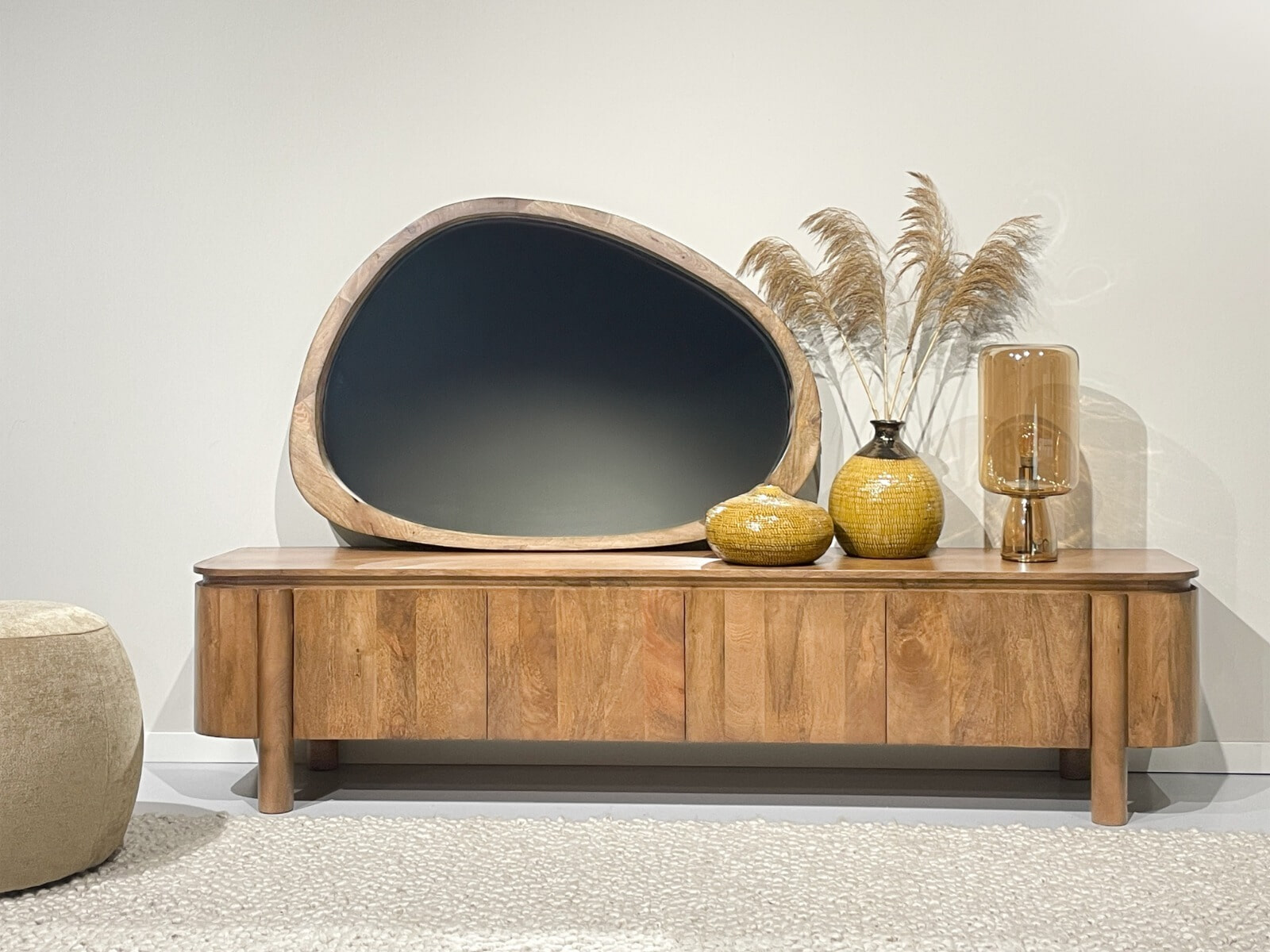 Livingfurn TV-meubel 'Salano' Mangohout, 210 cm
