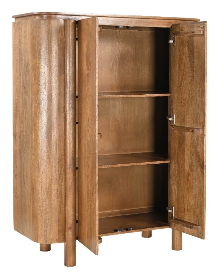Livingfurn Opbergkast 'Salano' Mangohout, 150 x 115cm, kleur Naturel