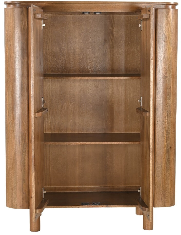 Livingfurn Opbergkast 'Salano' Mangohout, 150 x 115cm, kleur Naturel