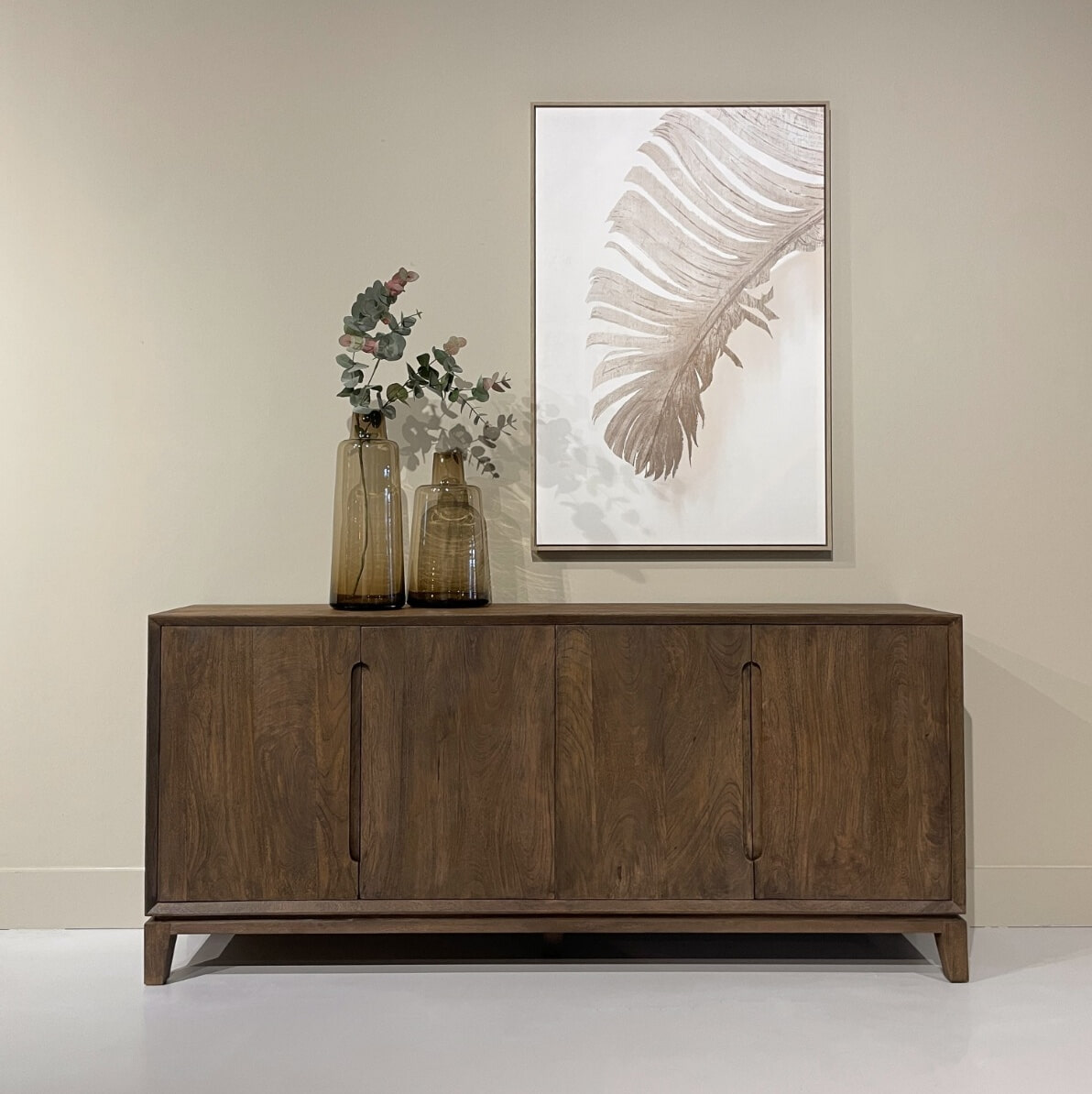 Livingfurn Dressoir Cortez Mangohout, 190cm - Bruin