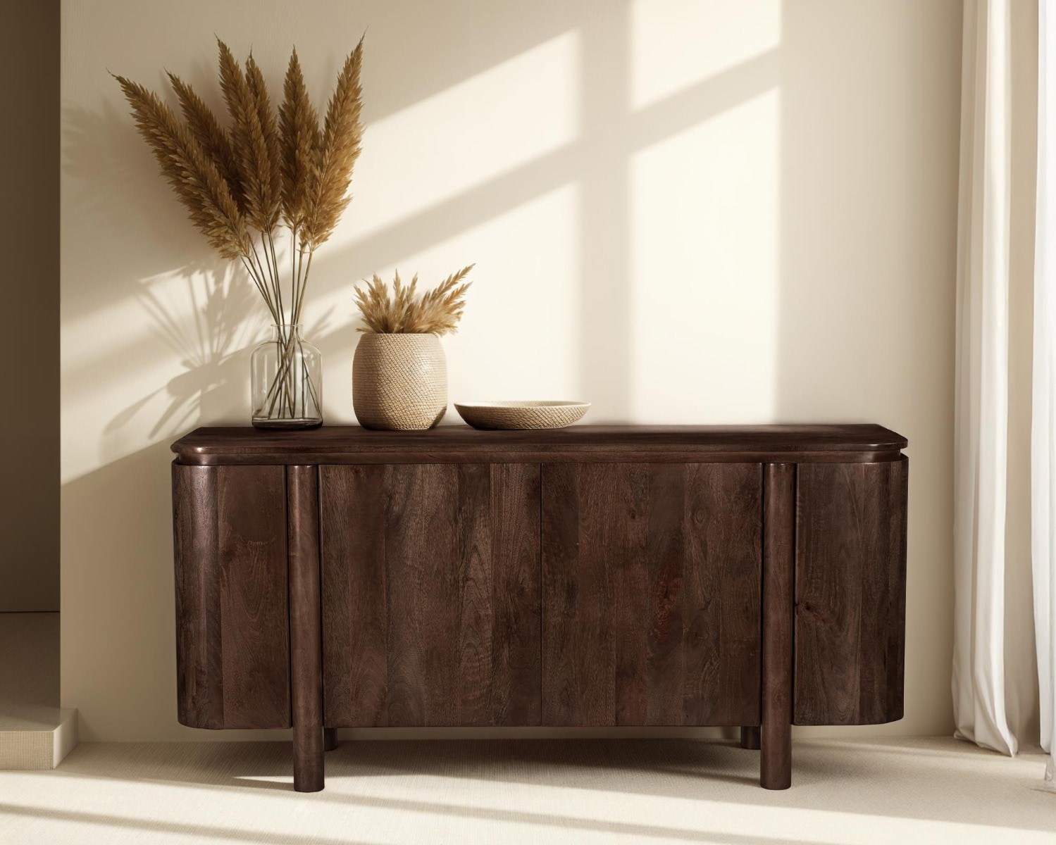 Livingfurn Dressoir 'Salano' Mangohout, 170 cm, kleur Bruin