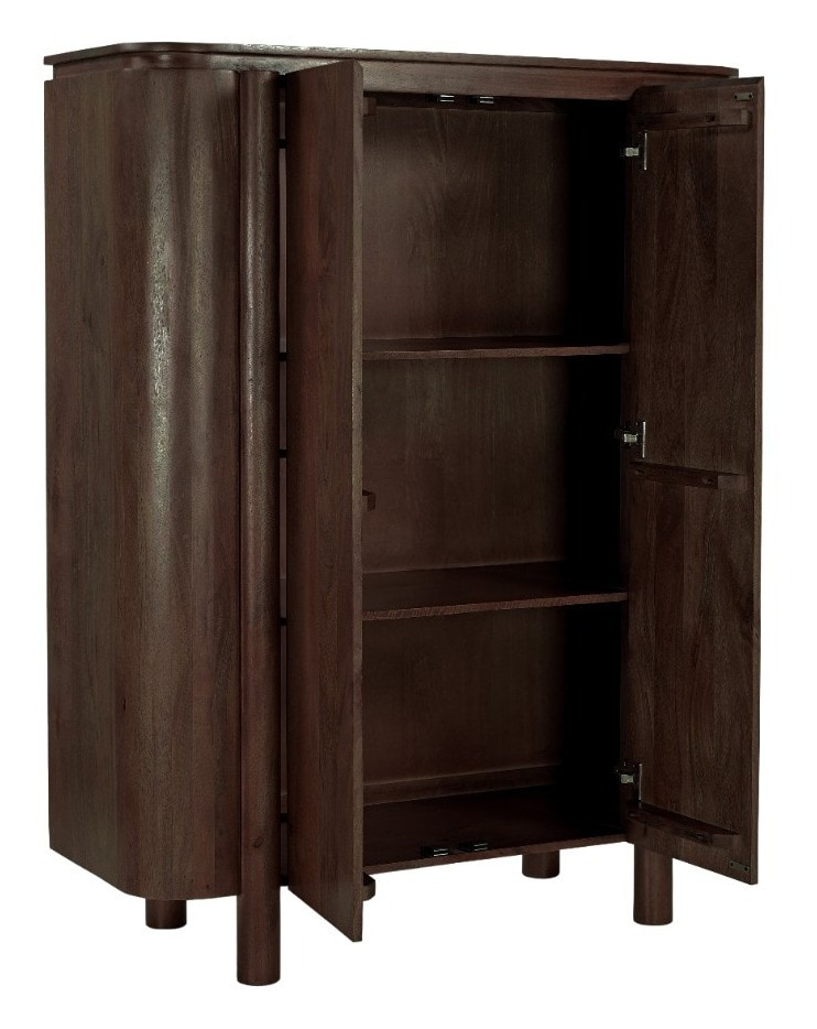 Livingfurn Opbergkast 'Salano' Mangohout, 150 x 115cm, kleur Bruin