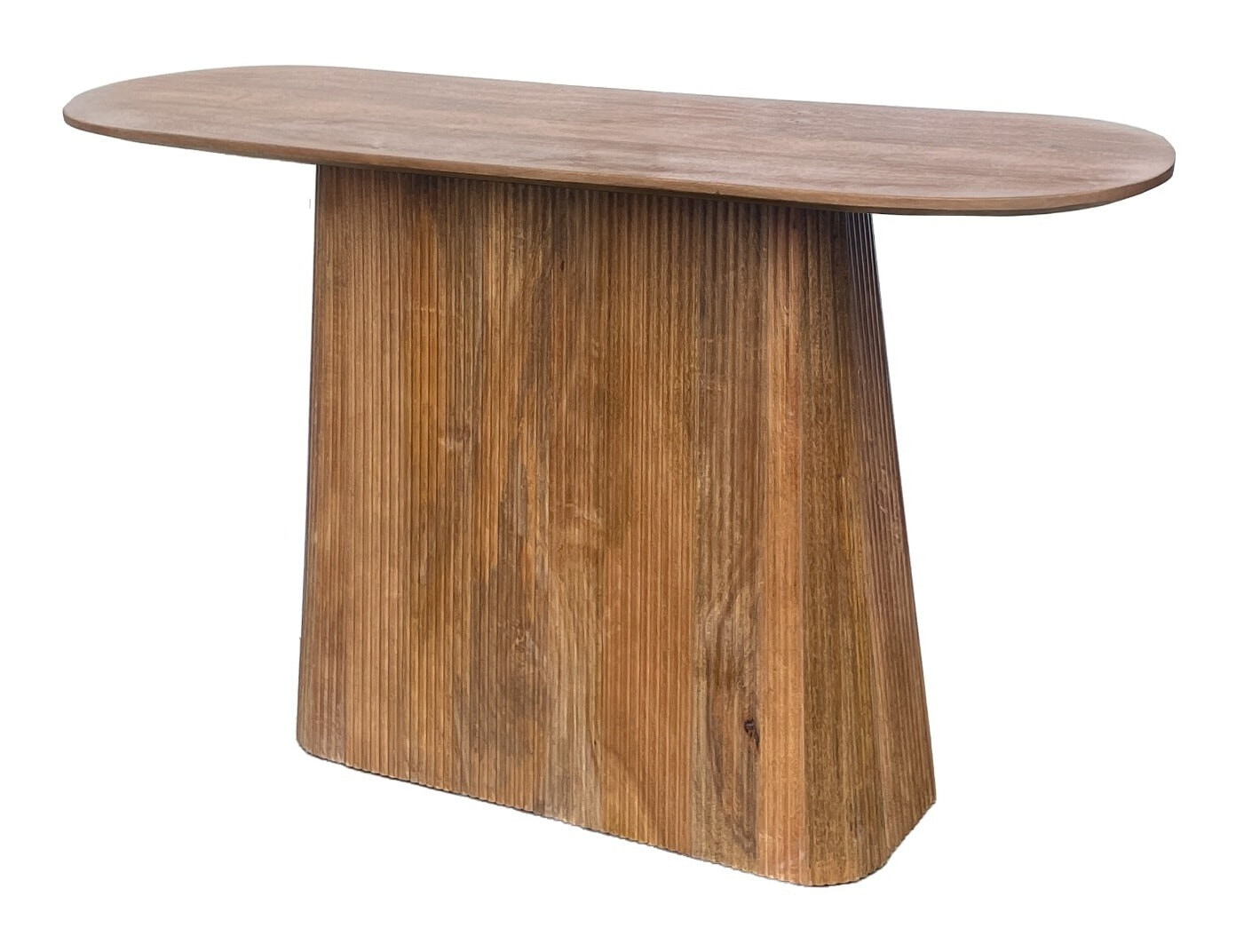 Livingfurn Ovale Sidetable 'Salvator' Mangohout, 140cm, kleur Bruin