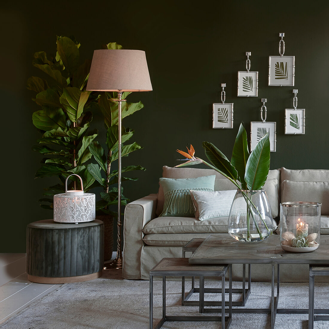 Rivièra Maison Vloerlamp 'L'Hotel' 155cm, kleur Zilver (excl. kap)