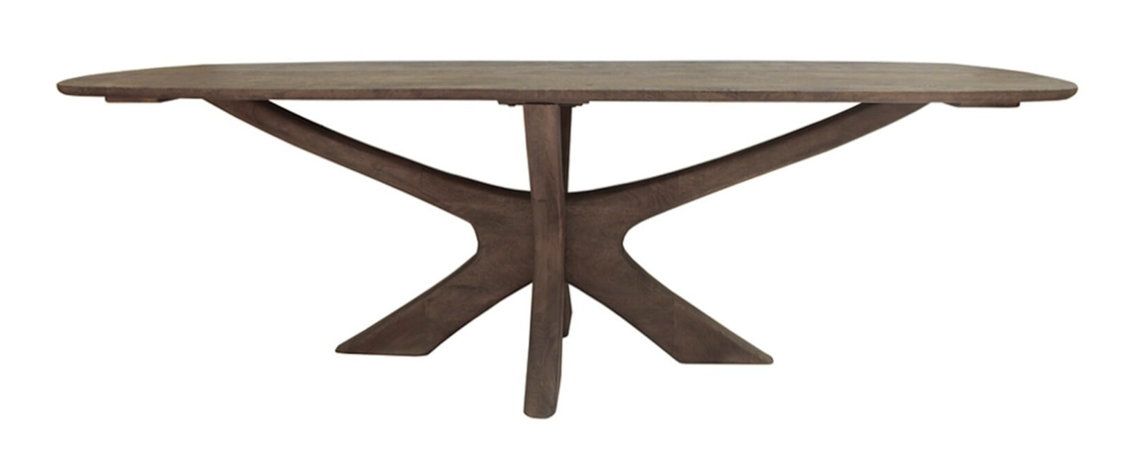 Sohome Deens Ovale Eettafel 'Mabel' Mangohout, 220 x 100cm, kleur Bruin