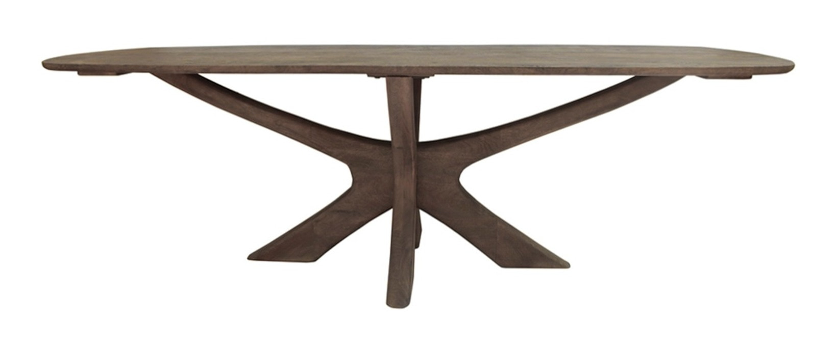 Sohome Deens Ovale Eettafel 'Mabel' Mangohout, 250 x 105cm, kleur Bruin
