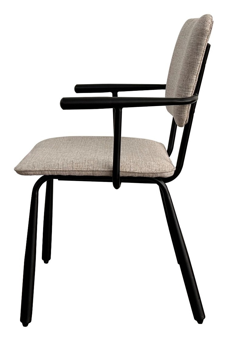 Brix Eetkamerstoel 'Finn' kleur Beige/Zwart