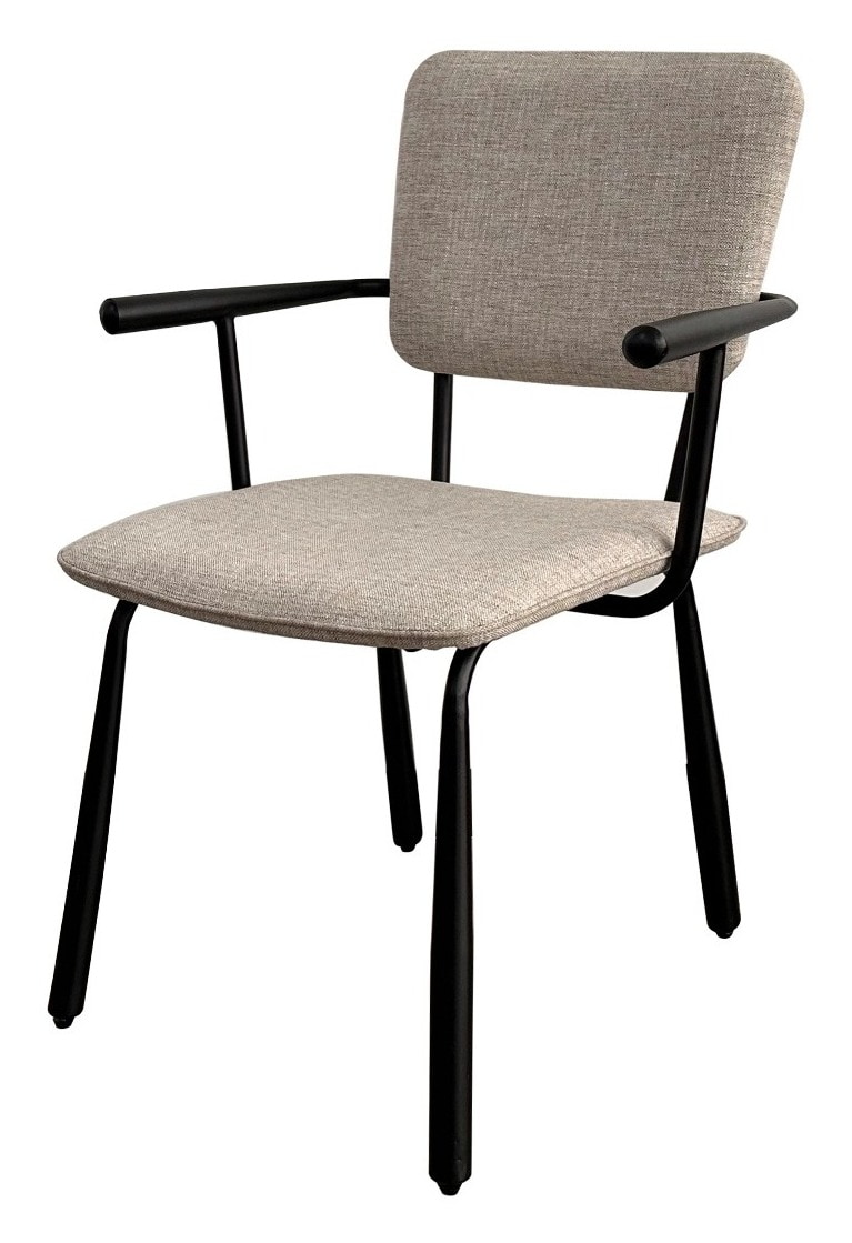 Brix Eetkamerstoel 'Finn' kleur Beige/Zwart