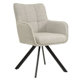 Livingfurn Draaibare Eetkamerstoel 'Tori' kleur Zand