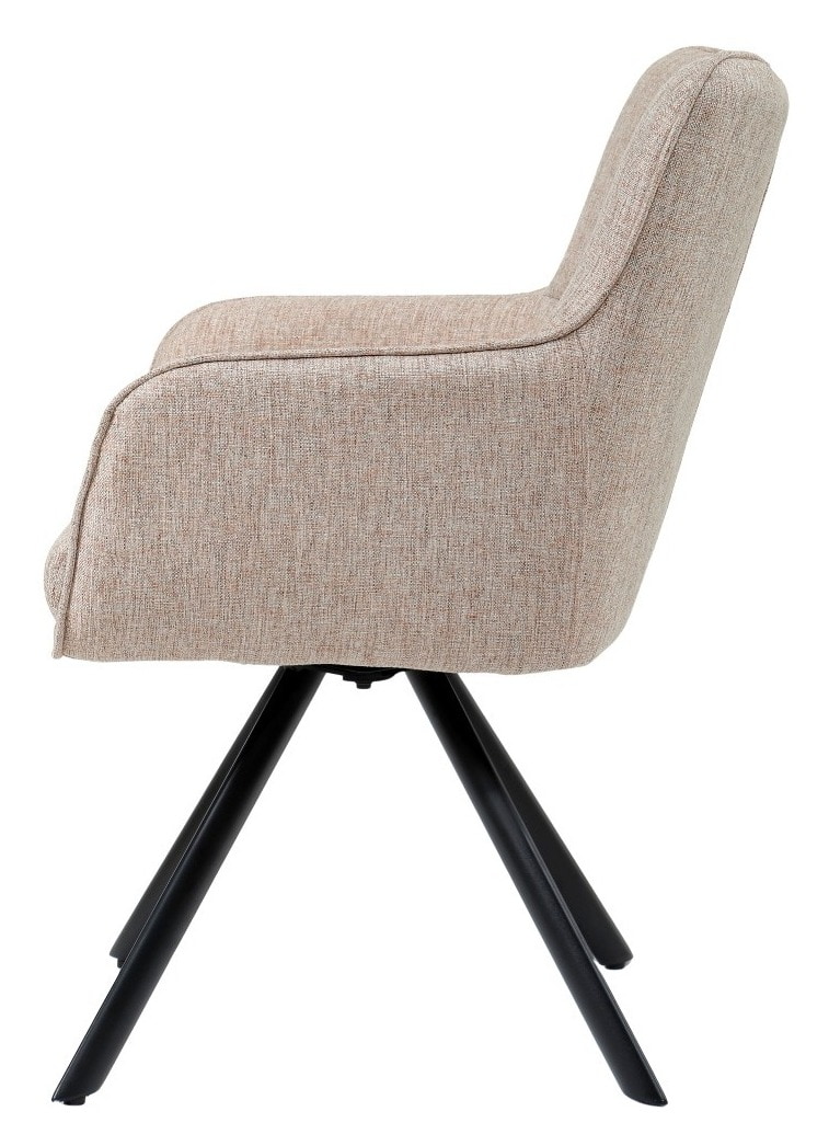 Livingfurn Draaibare Eetkamerstoel 'Tori' kleur Zalm
