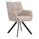 Livingfurn Draaibare Eetkamerstoel 'Tori' kleur Zalm