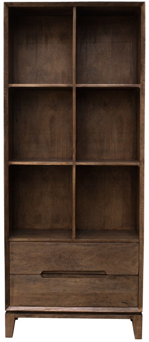 Livingfurn Boekenkast 'Cortez' Mangohout, 200 x 83 cm
