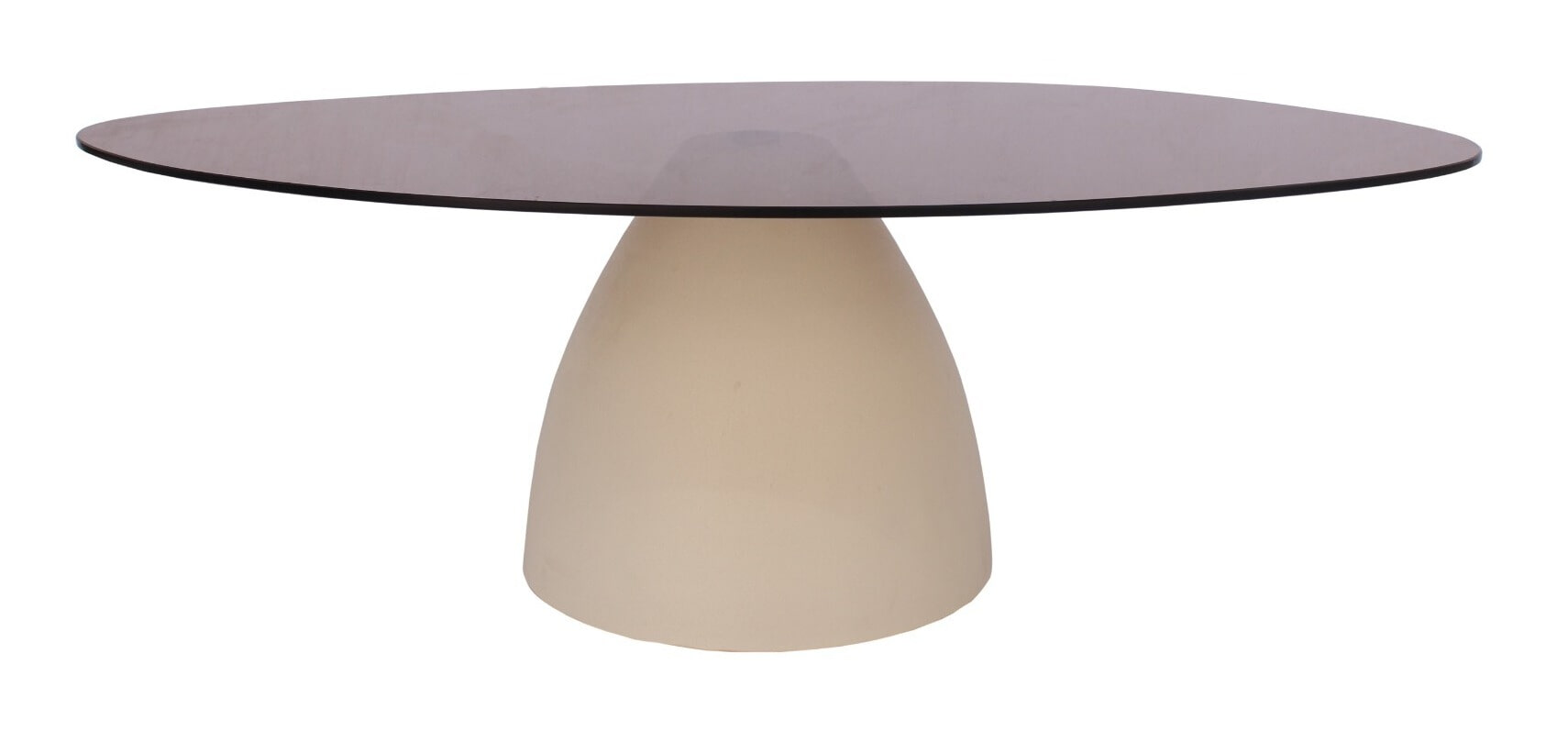 Sohome Organische Salontafel 'Jacky' Glas en betonlook, 110 x 65cm