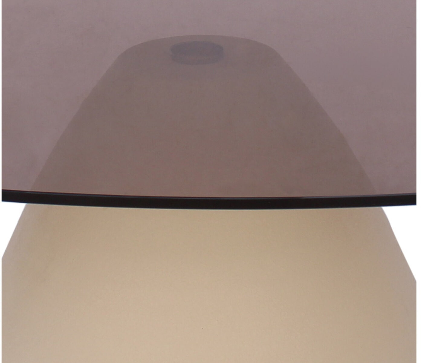 Sohome Organische Salontafel 'Jacky' Glas en betonlook, 110 x 65cm