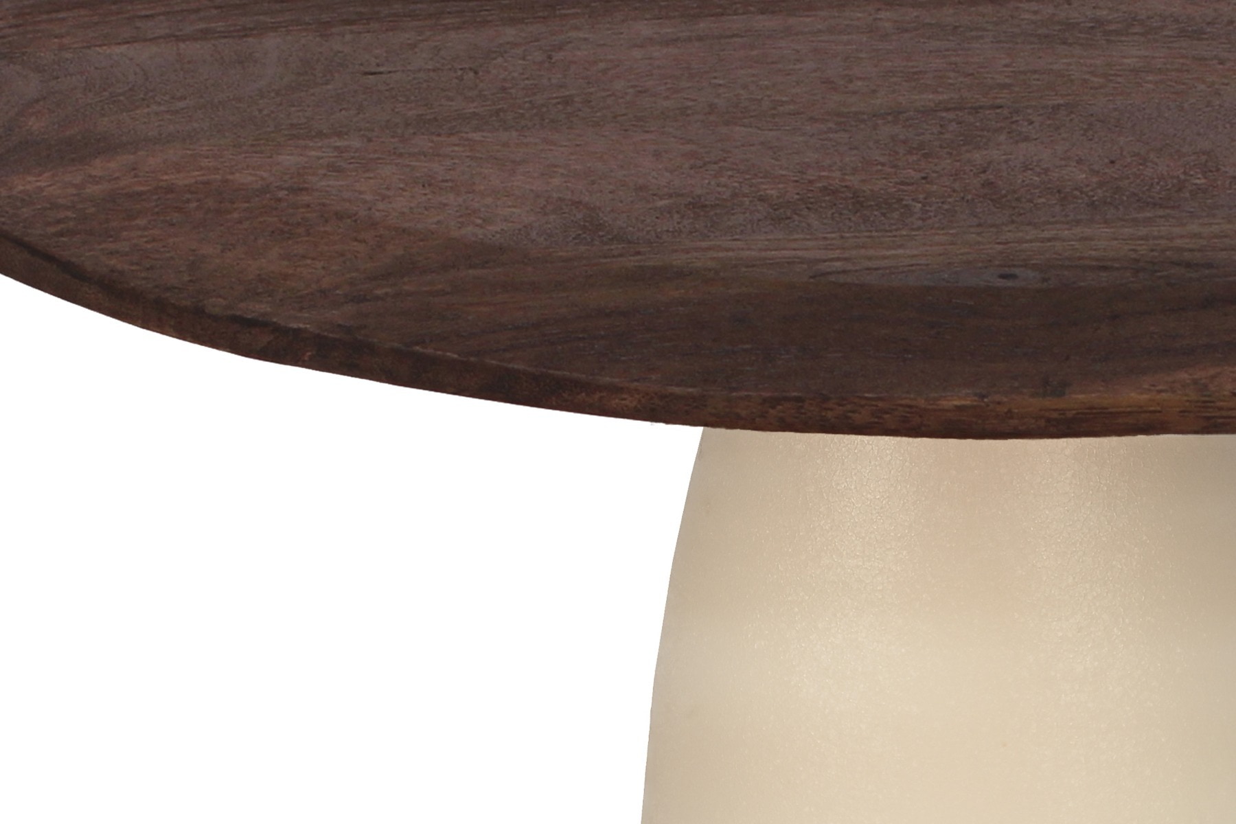 Sohome Organische Eettafel 'Madin' Mangohout, 140 cm, kleur Ivoor